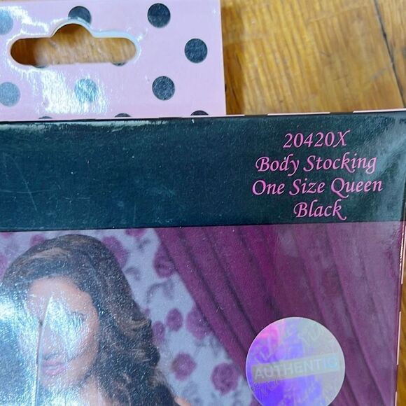 Seven 'til Midnight Bold Fishnet Bodystocking Long Sleeve 20420X Queen Size Blac - Picture 4 of 6